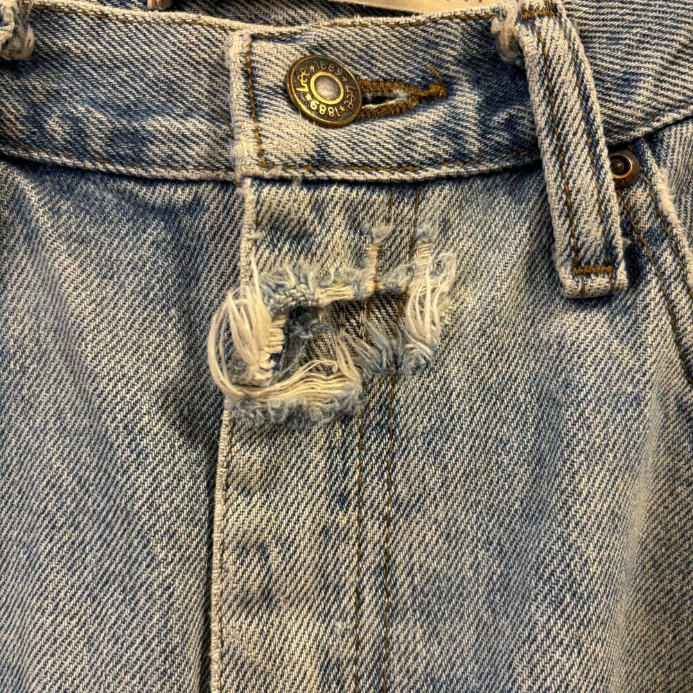 Vintage Lee Men’s Regular Fit Distressed Denim Jeans 36x29 Light Wash Grunge - Picture 3 of 8